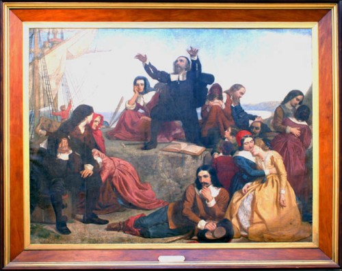 Charles Lucy, The Departure of the Pilgrim Fathers, 1847