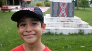 The Confederate battle flag is a "symbol of love" to this nine-year-old Brazilian.